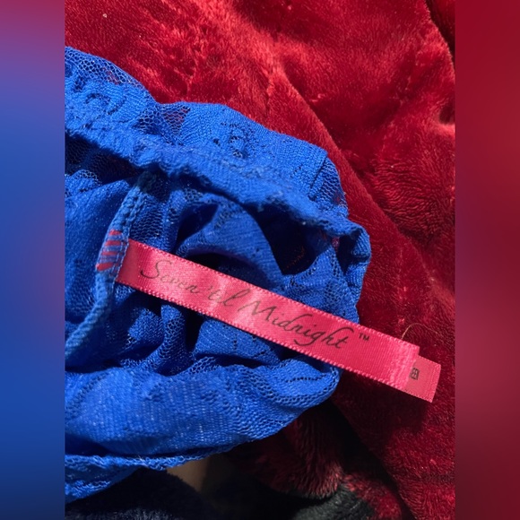 She wore blue lace leggings queen size NWOT Very rare vintage 90s - Picture 4 of 4